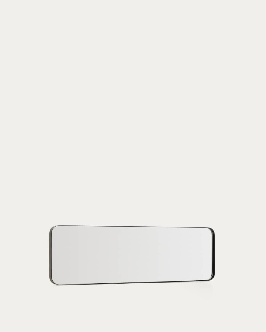 Marco black metal mirror 55.5 x 150.5cm