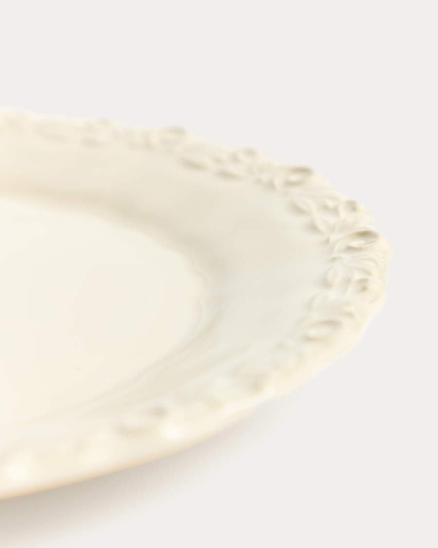 Beige Varla ceramic plate