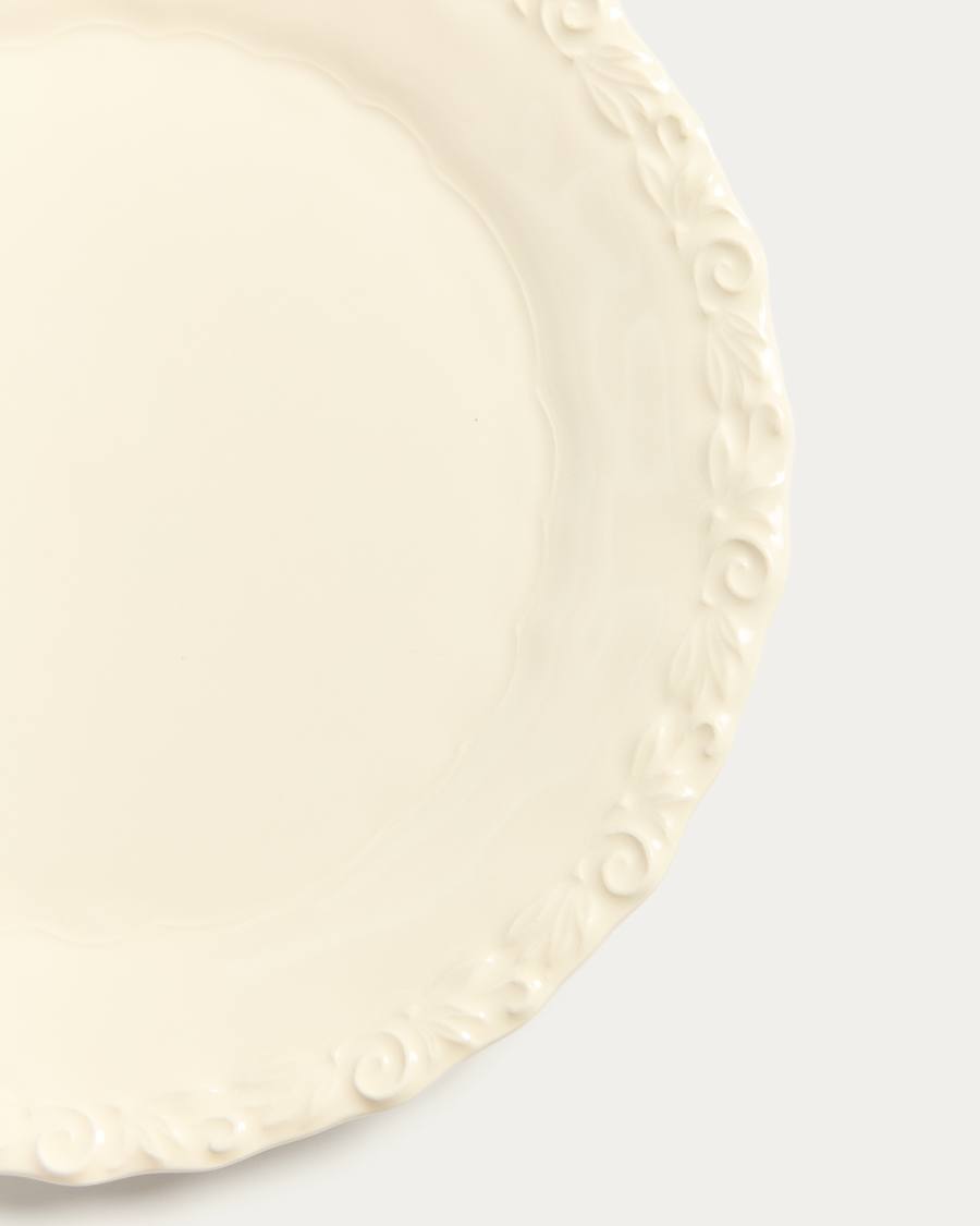 Beige Varla ceramic plate