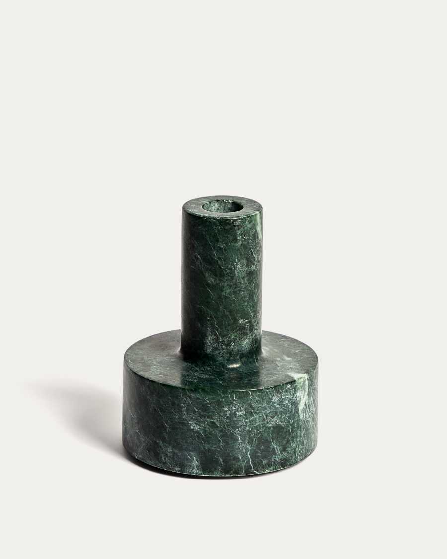 Zalvori green marble candle holder 13cm