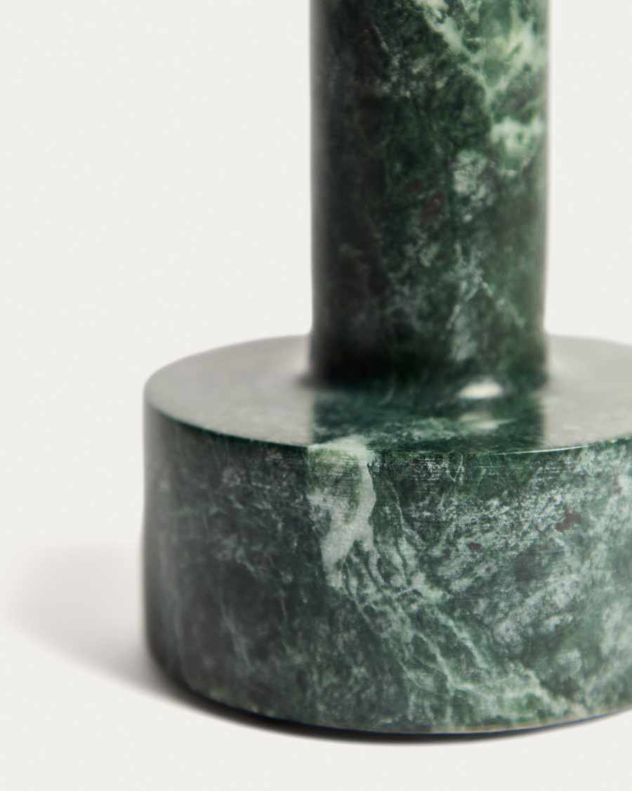Zalvori green marble candle holder 13cm