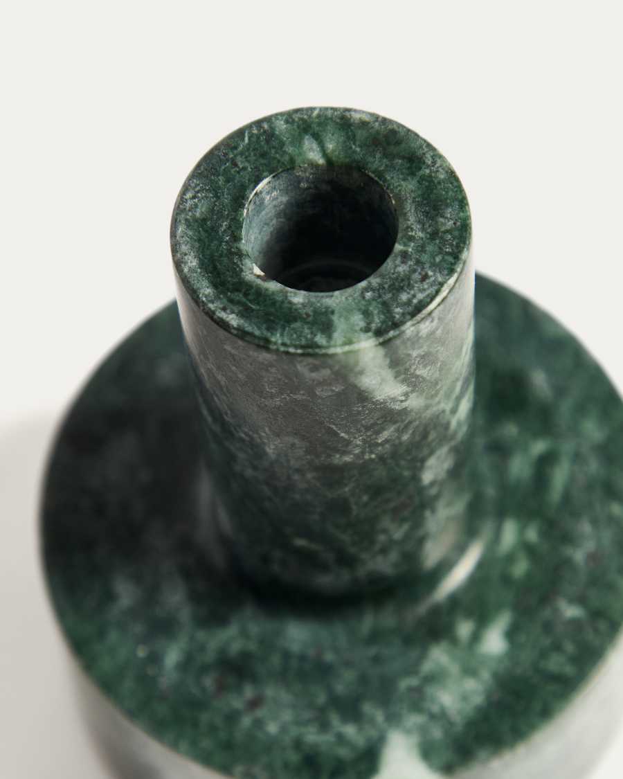 Zalvori green marble candle holder 13cm