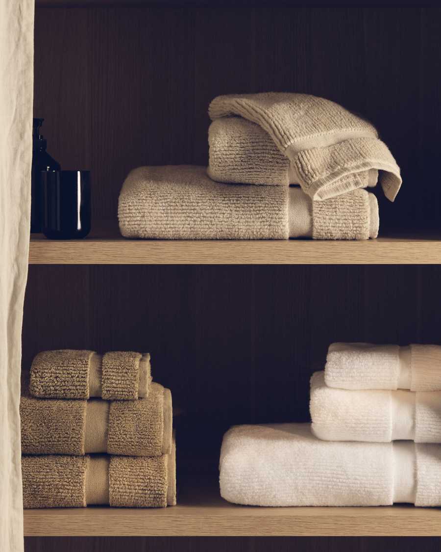 Olvira 100% cotton dark green jacquard face towel 30 x 50cm