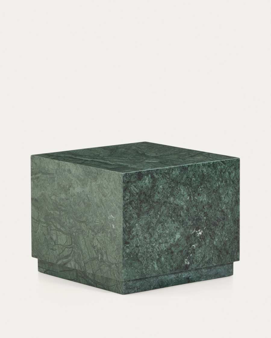 Sorein side table in green marble 50 x 50 cm