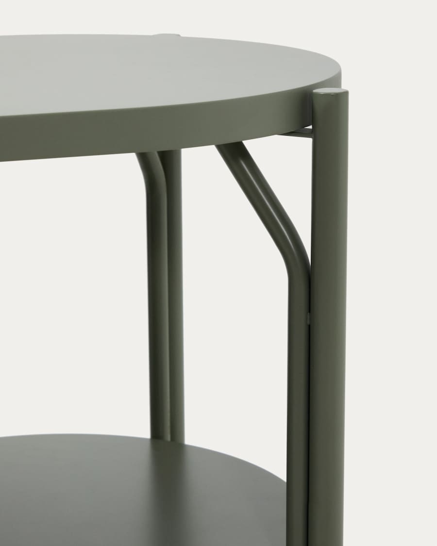 Arely bathroom vanity unit with steel structure and green lacquered MDF 90 x 40cm