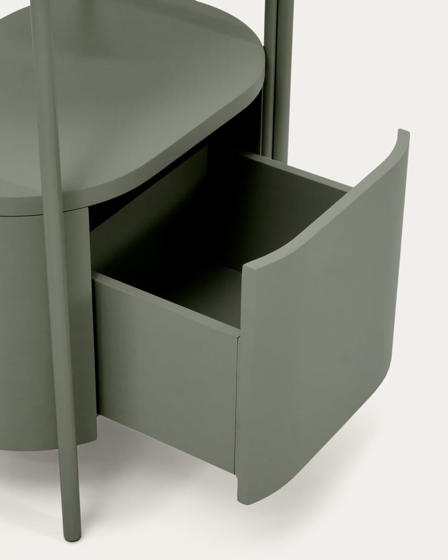 Arely bathroom vanity unit with steel structure and green lacquered MDF 60 x 40cm