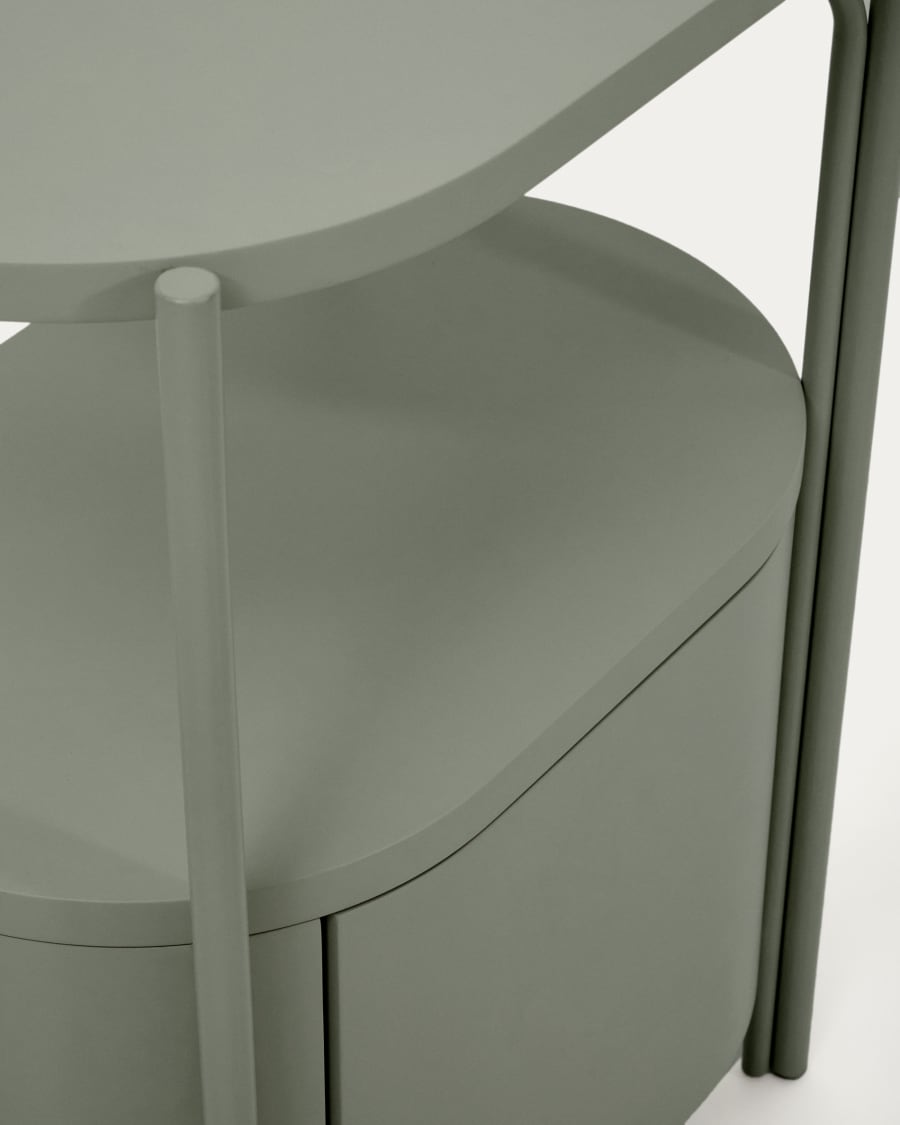 Arely bathroom vanity unit with steel structure and green lacquered MDF 60 x 40cm