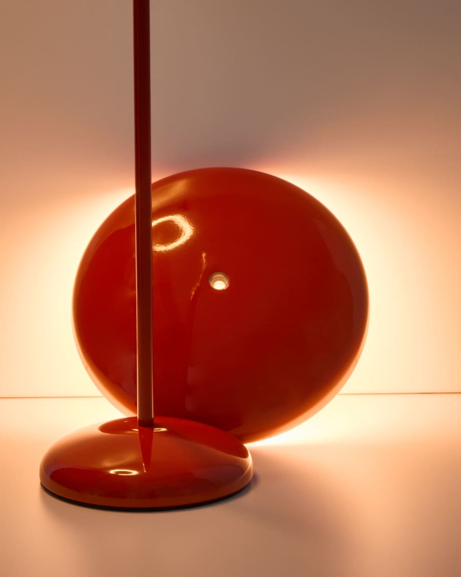 Porte red aluminium portable table lamp