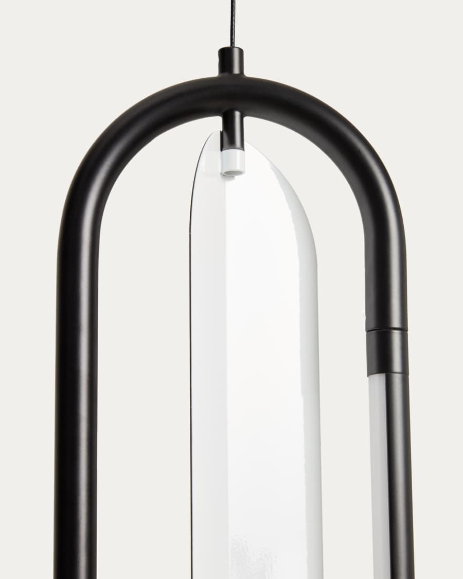Bow black aluminium ceiling lamp Ø 16 cm