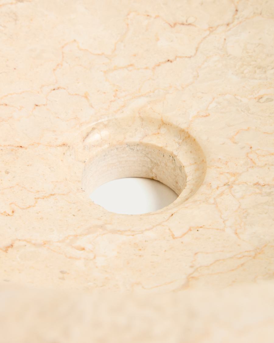 Orvane beige marble countertop washbasin Ø 40cm