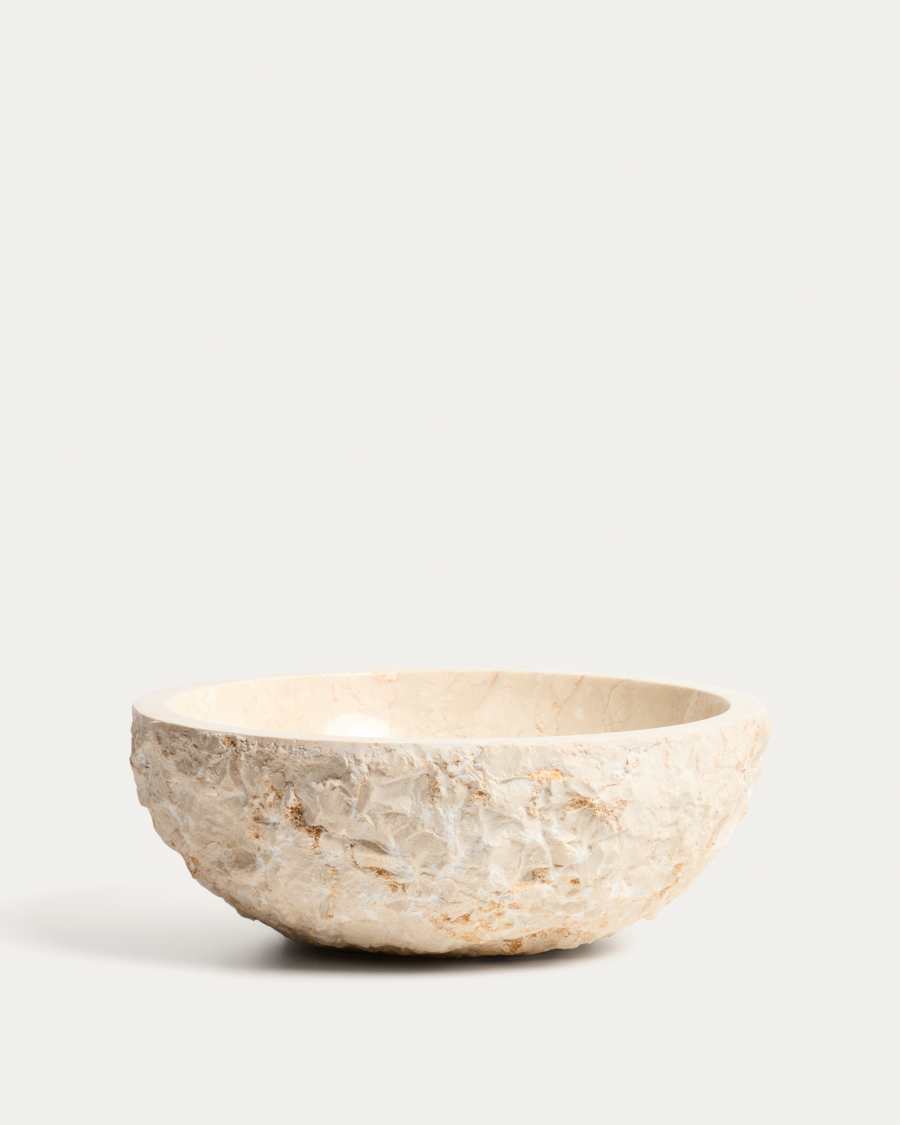 Orvane beige marble countertop washbasin Ø 40cm