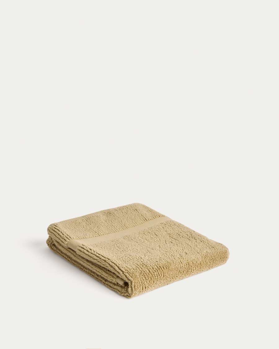 Handtuch Olvira aus 100 % Baumwolle mit Jacquard-Muster, dunkelgrün, 50 x 90 cm