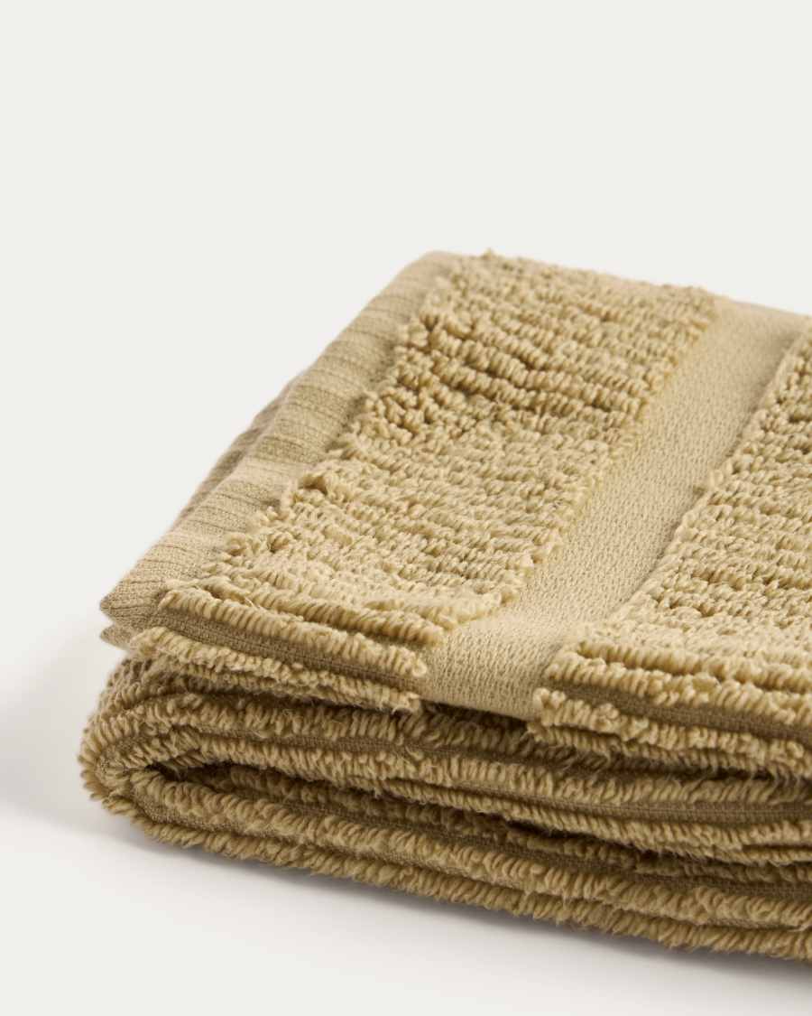 Olvira 100% cotton dark green jacquard face towel 30 x 50cm