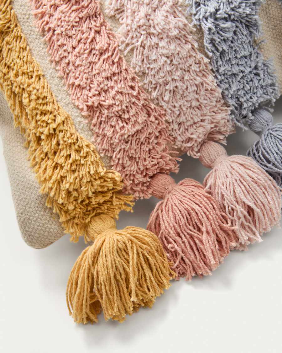 Tadea Kissenbezug Baumwolle Regenbogen mehrfarbig 45 x 45 cm