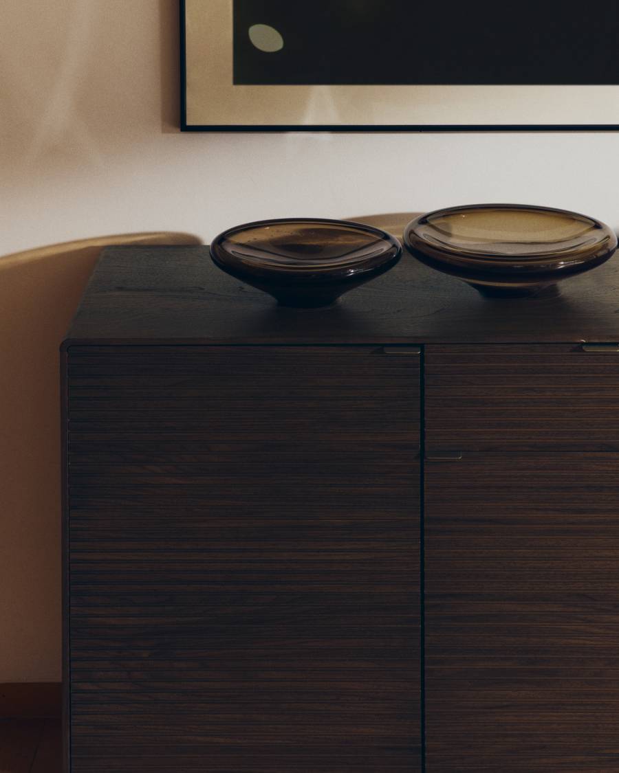 Centrotavola Zolira in vetro marrone Ø 27 cm