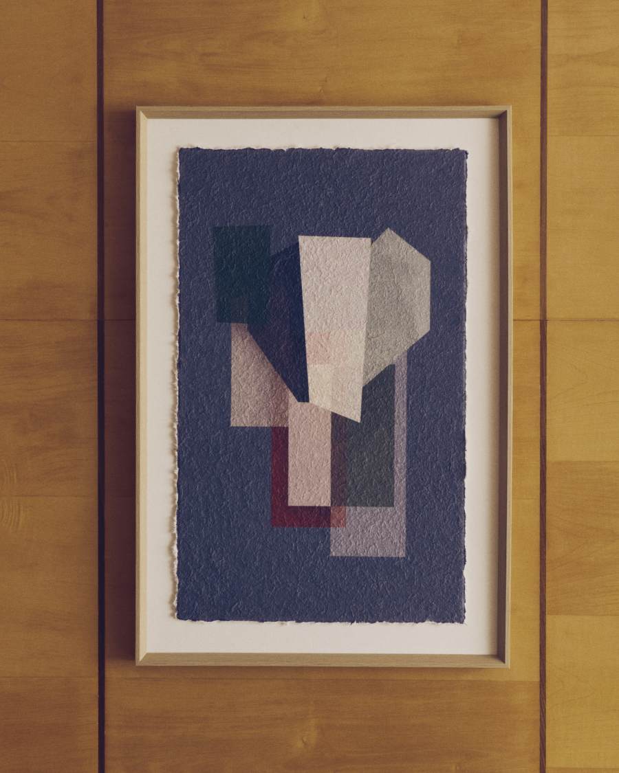 Veluni multicoloured recycled paper picture 60 x 90cm