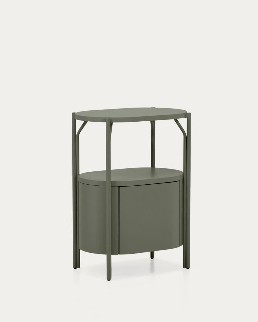 Arely bathroom vanity unit with steel structure and green lacquered MDF 60 x 40cm