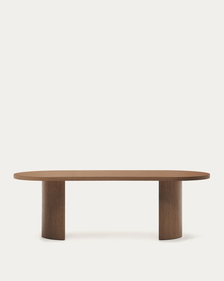 Nealy table with a walnut veneer in a dark finish, 240 x 100 cm