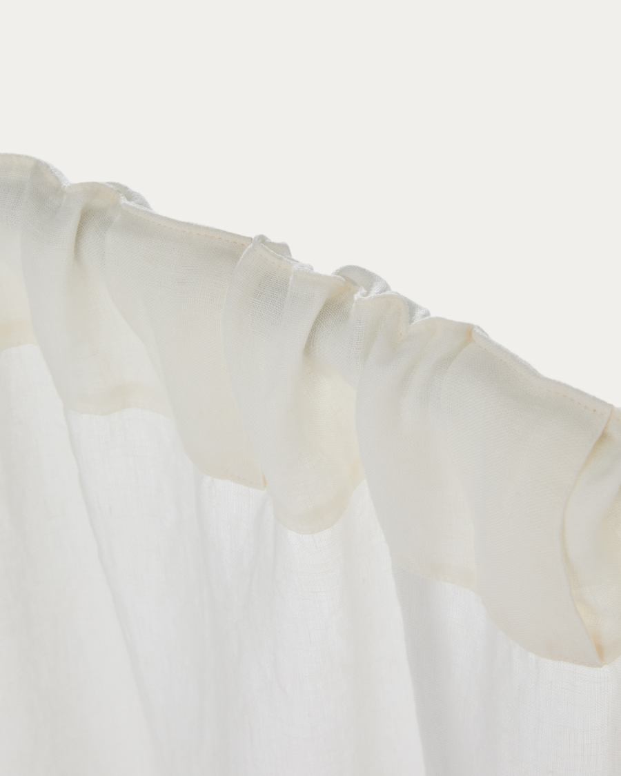 Vorhang Nolira aus Baumwolle und Leinen in Ecru 140 x 270 cm