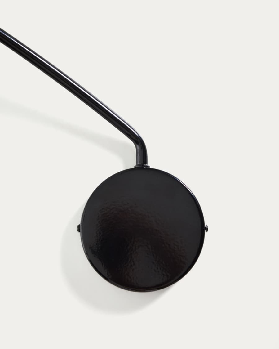 Kally wall lamp in a black painted finish UK adapter