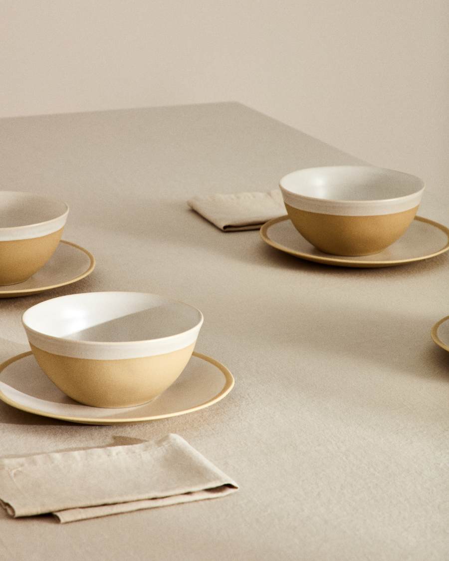 Ciotola Azir in ceramica beige