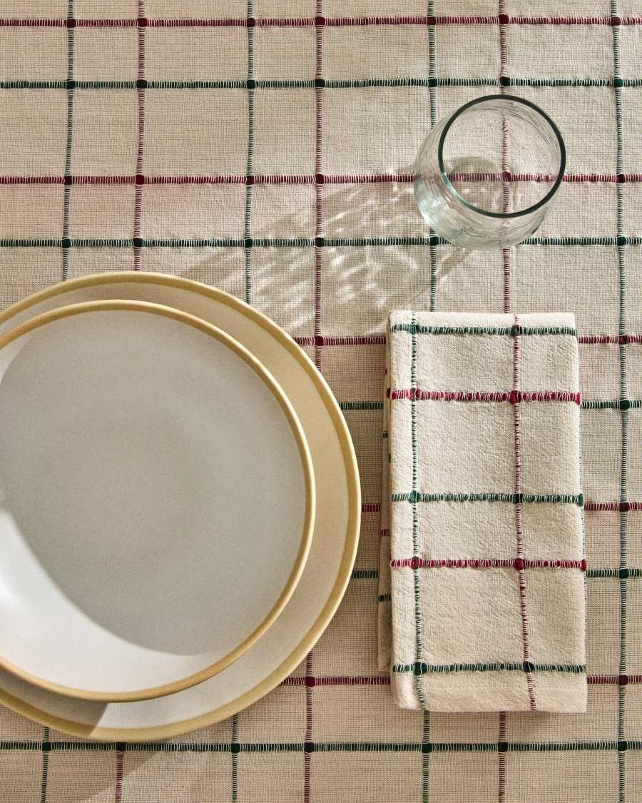 Set Aldelie mit 2 Servietten aus 100 % Baumwolle mit Jacquardmuster, mehrfarbig