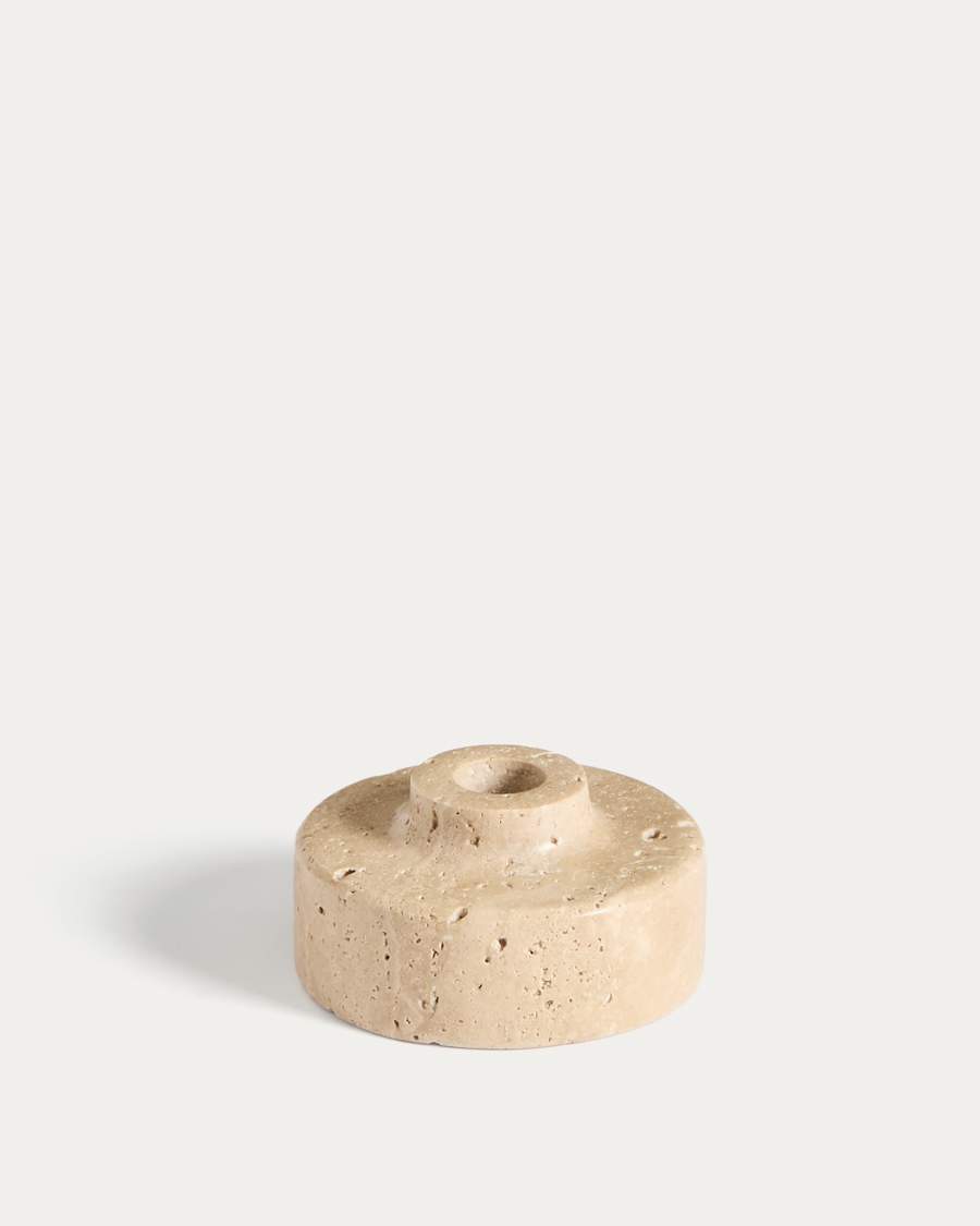 Zalvori travertine candle holder 6cm