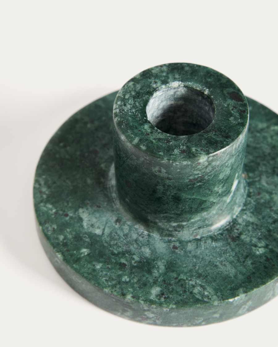 Zalvori green marble candle holder 5cm