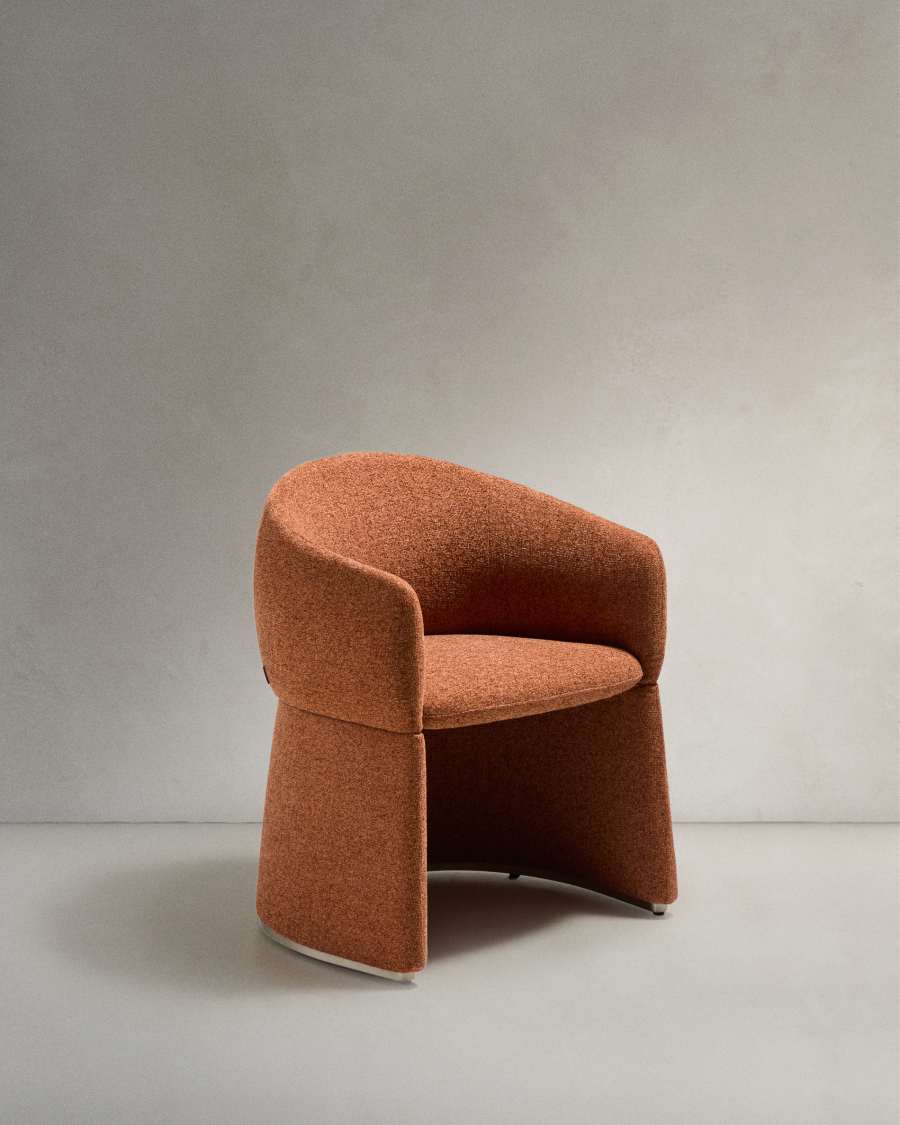 Bosca terracotta chenille chair