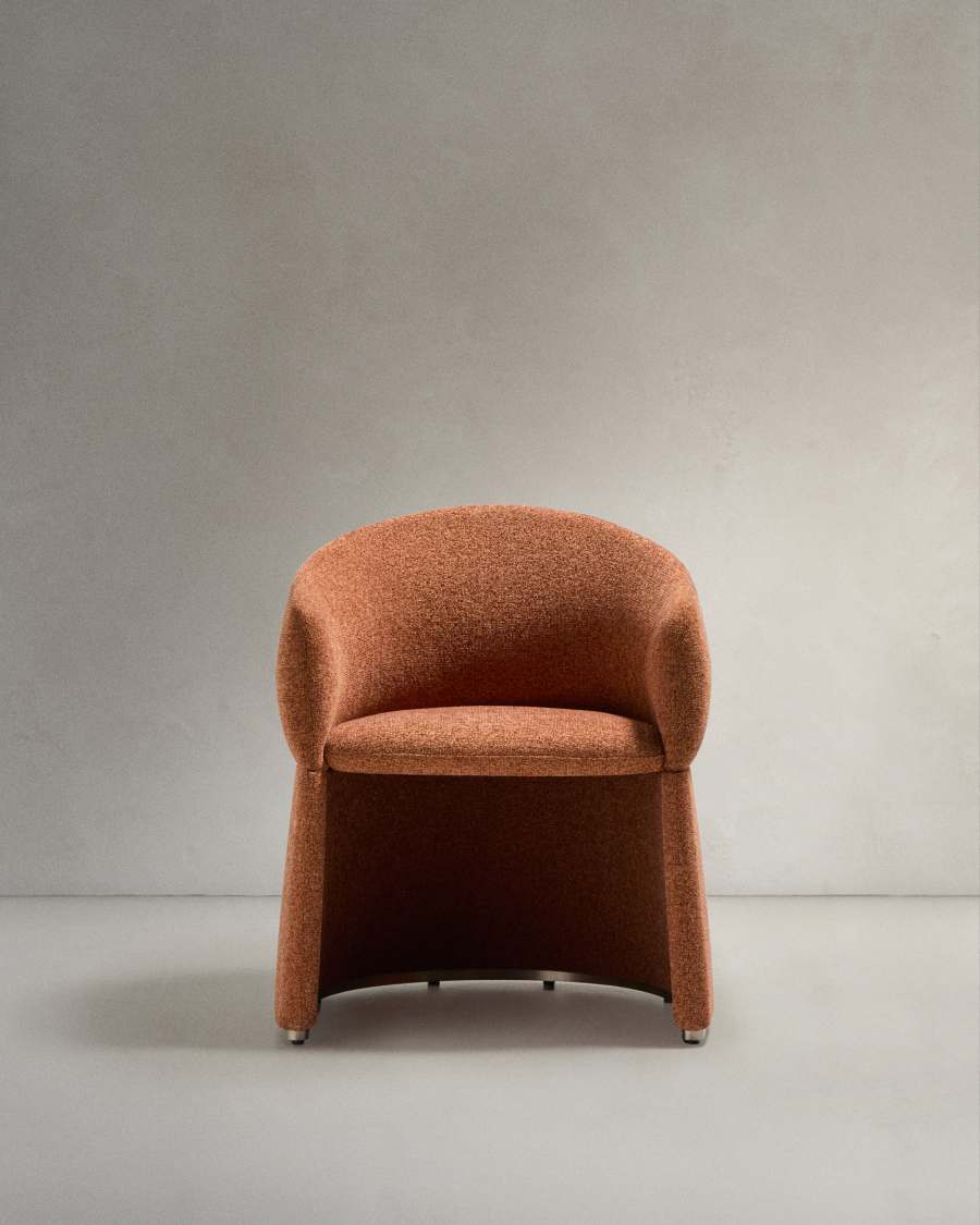 Bosca terracotta chenille chair