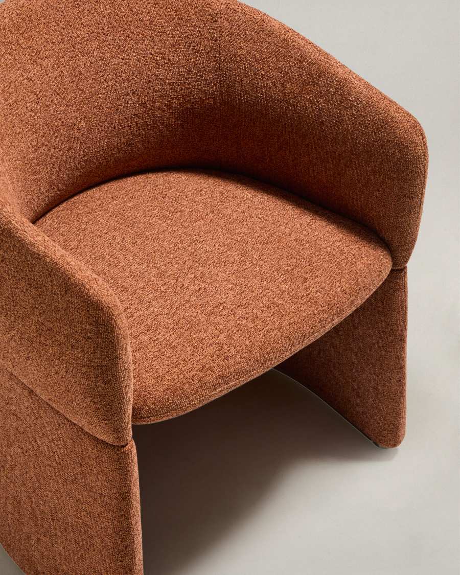 Bosca terracotta chenille chair