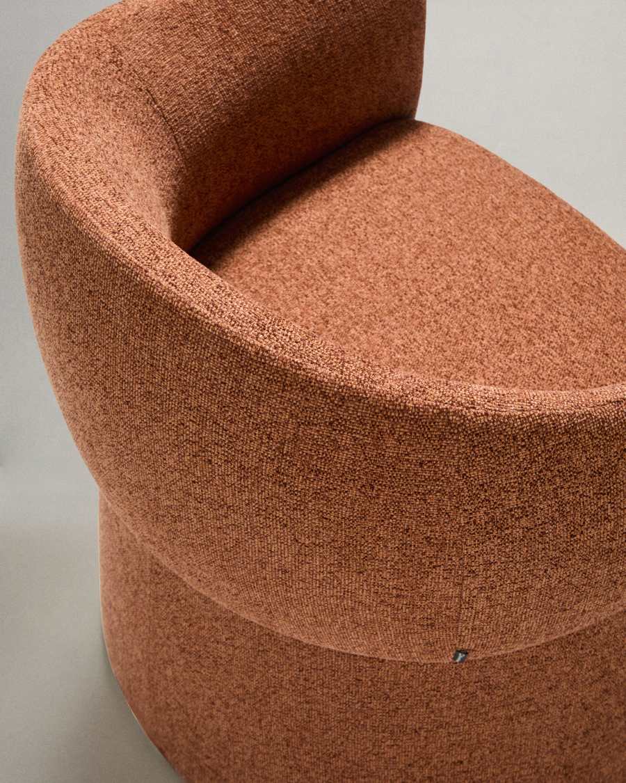 Bosca terracotta chenille chair