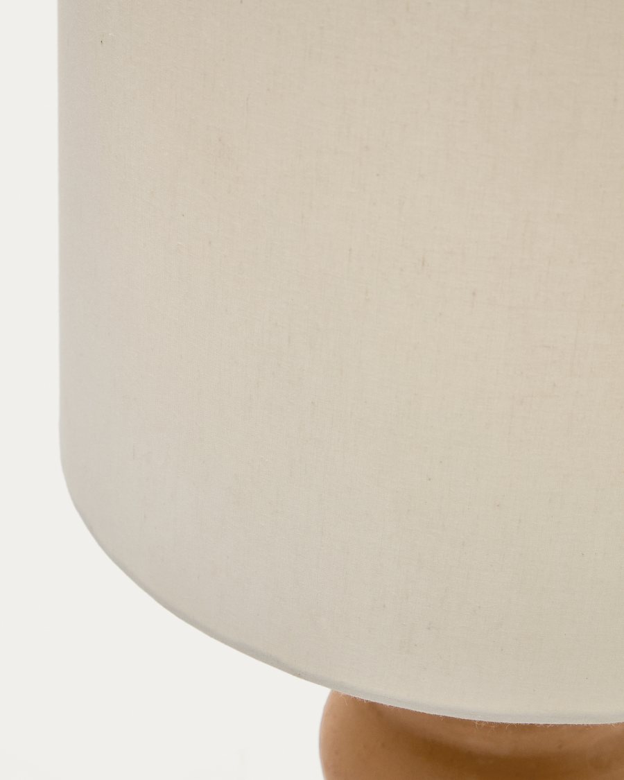 Madsen terracotta table lamp with white shade