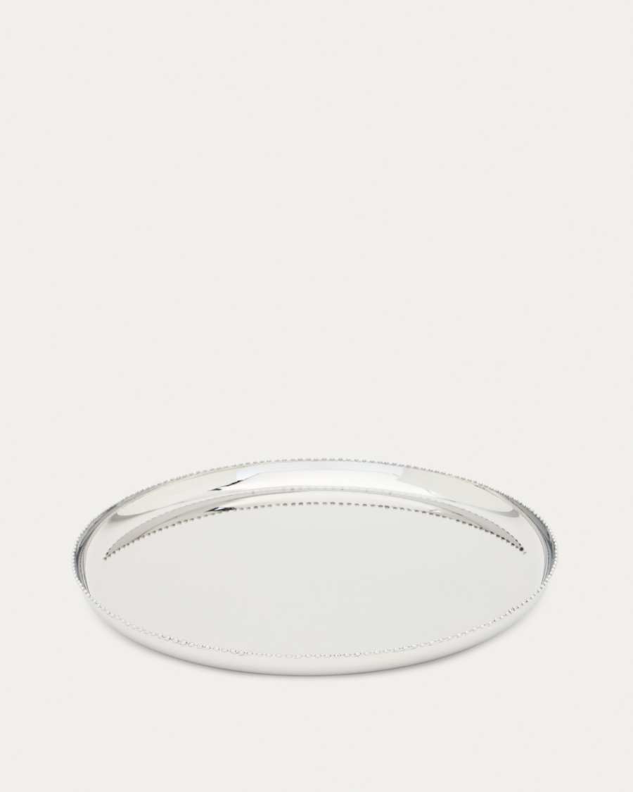 Tablett Nirela aus Edelstahl, Ø 36 cm