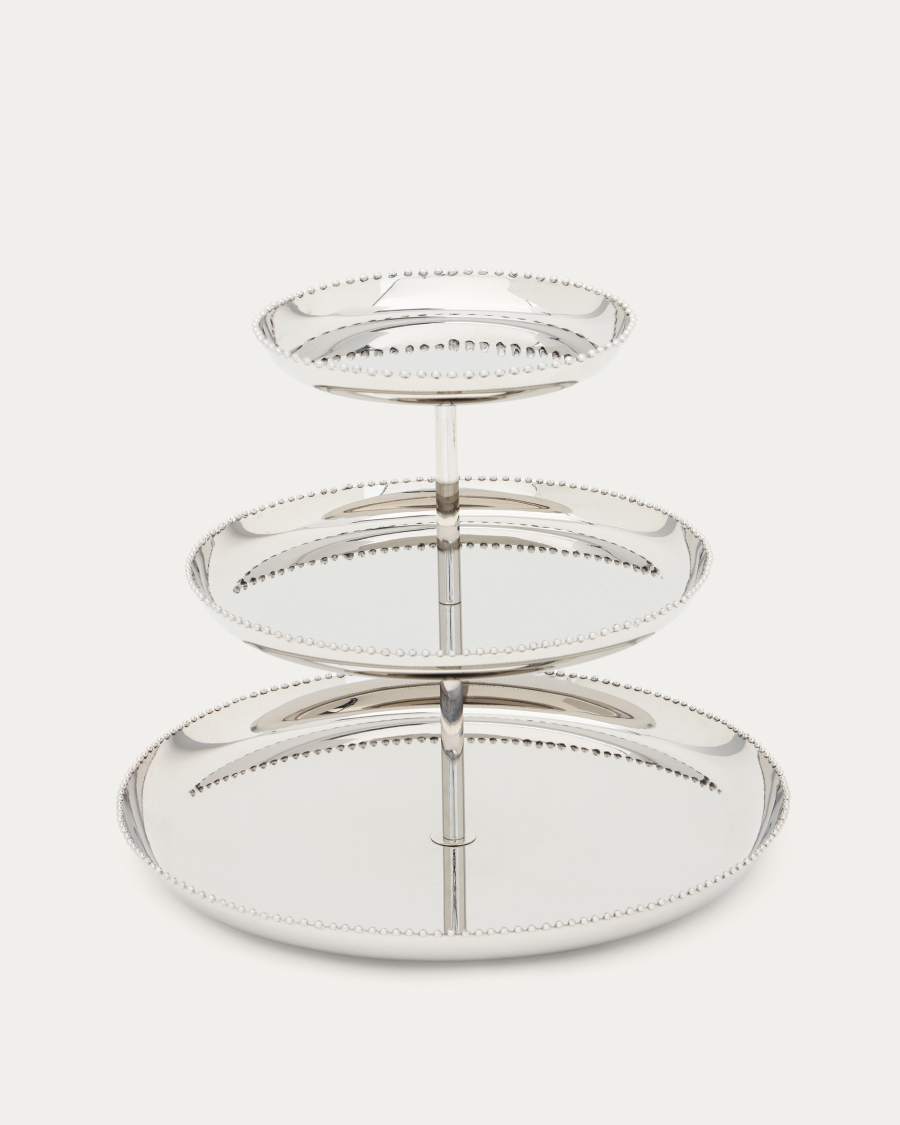 Nirela 3-tier stainless steel tray