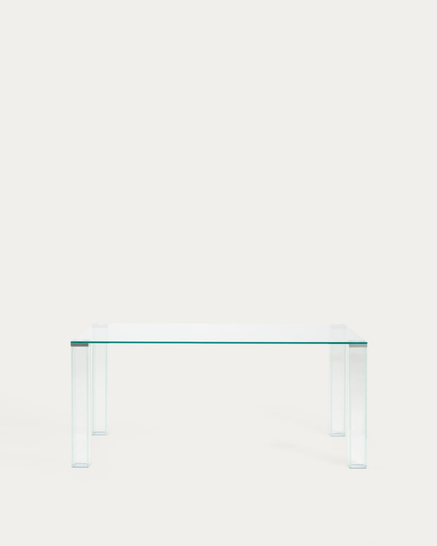 Adularia transparante tafel van gehard glas 160 x 90 cm
