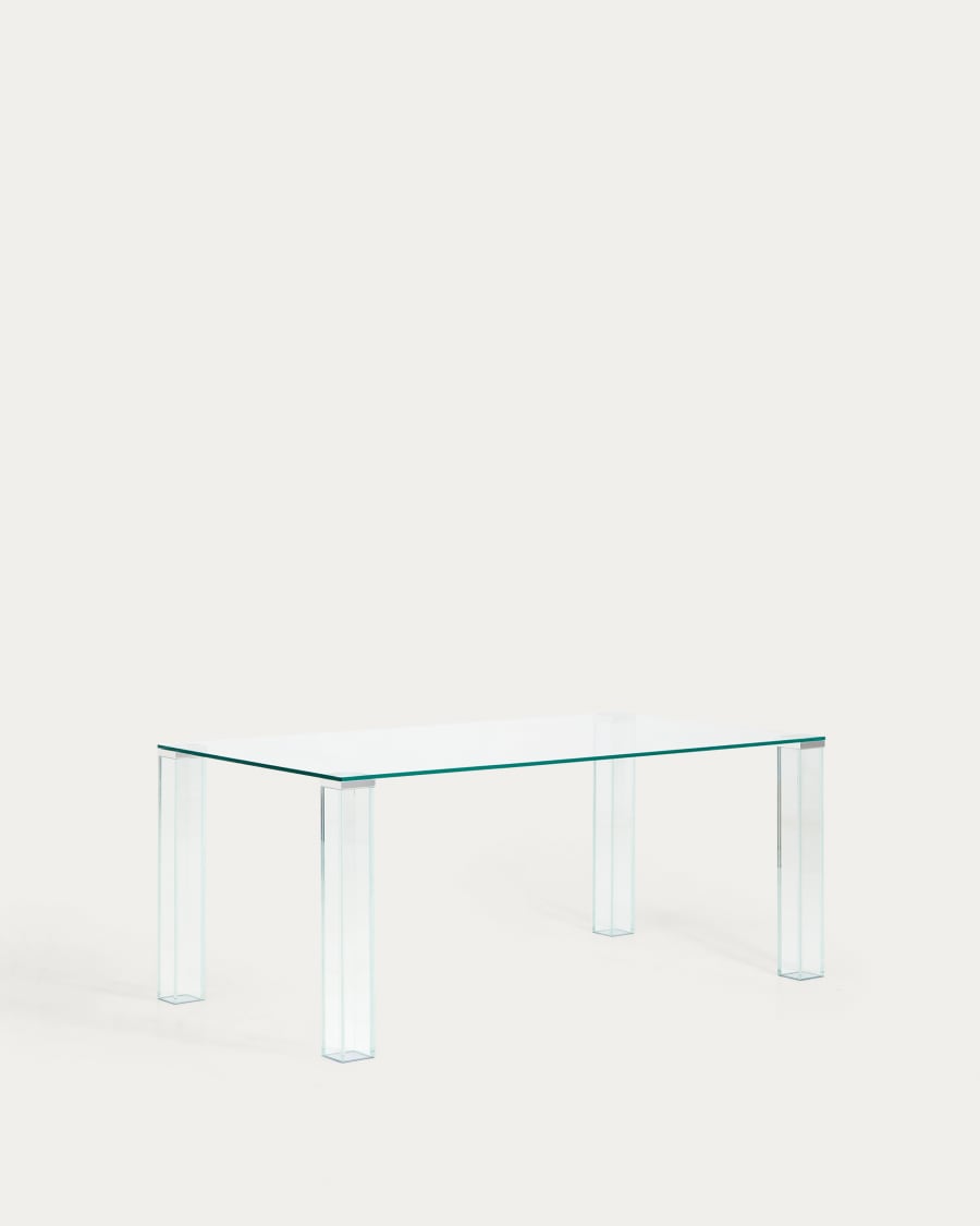 Adularia transparante tafel van gehard glas 160 x 90 cm
