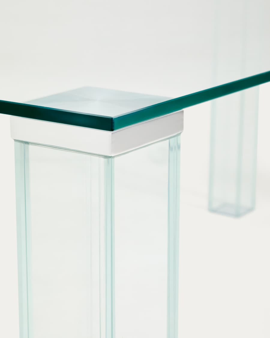 Adularia transparante tafel van gehard glas 160 x 90 cm