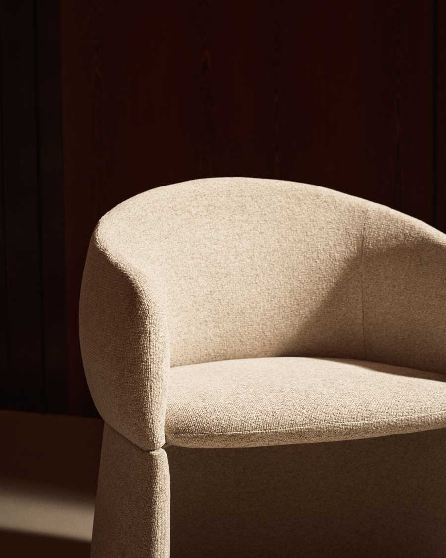 Bosca beige chenille chair