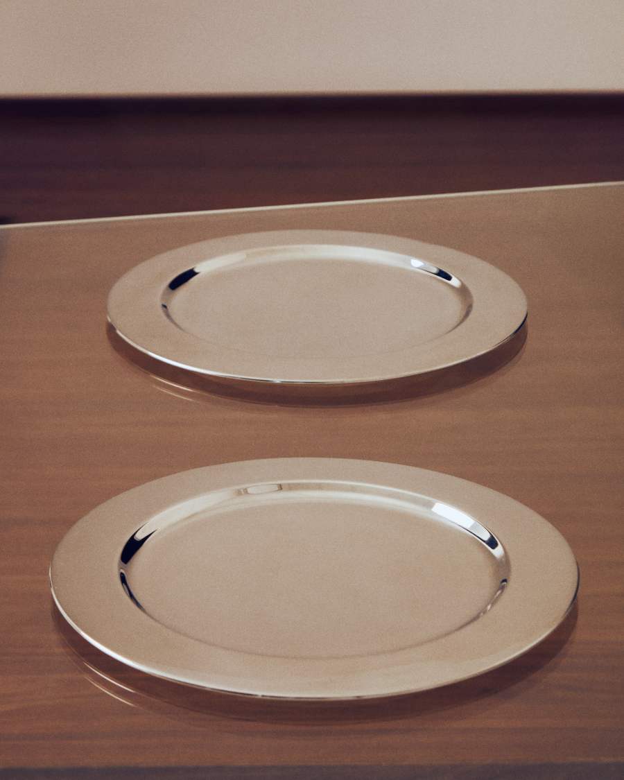 Nirela set of 2 stainless steel underplates