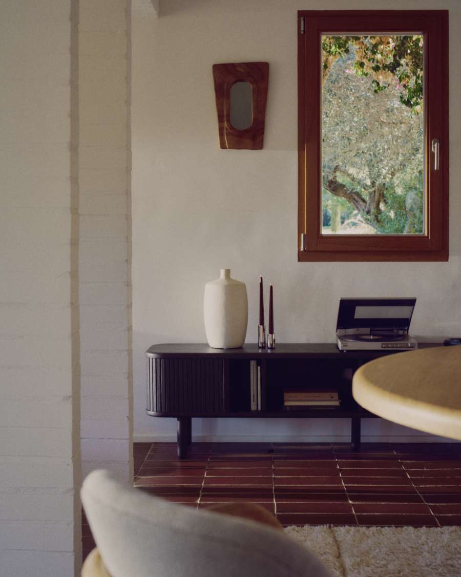 Mireni papier-mâché vase beige Ø 39 cm