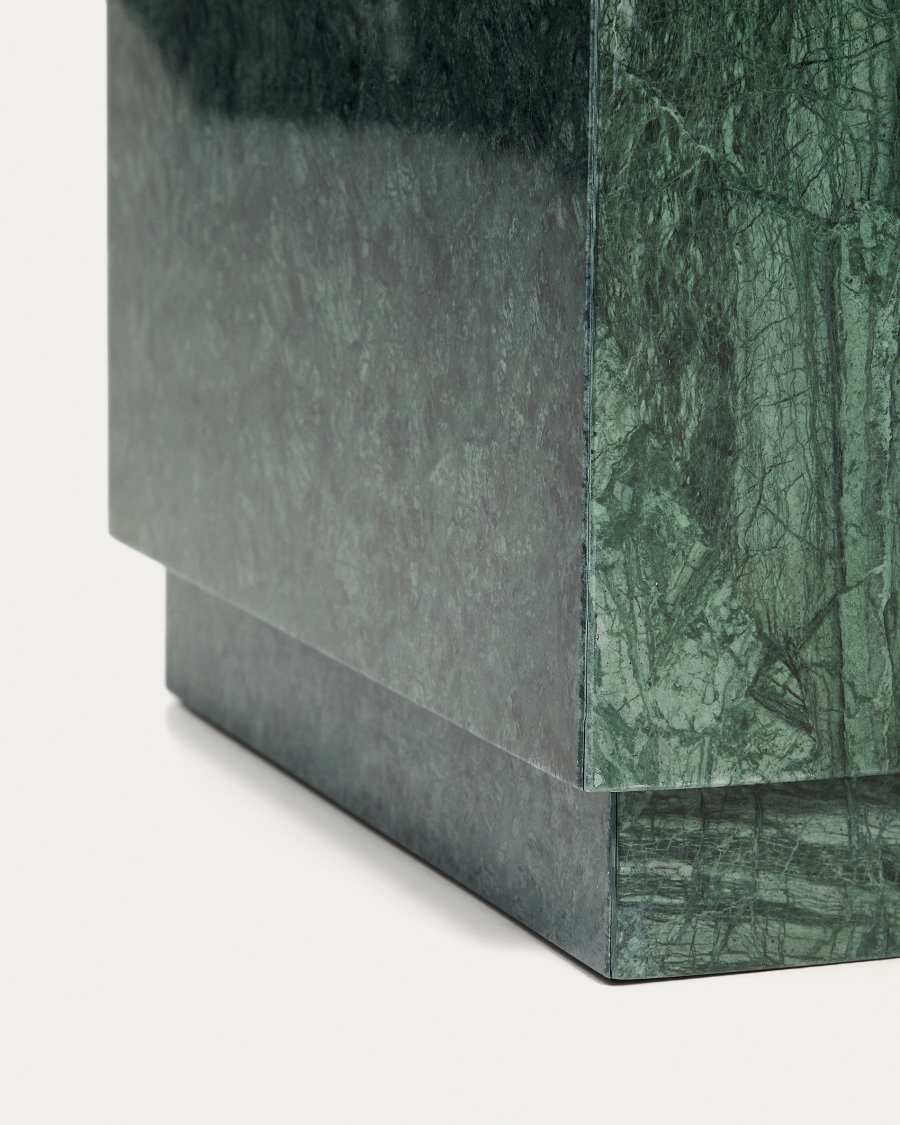 Sorein side table in green marble 40 x 40 cm