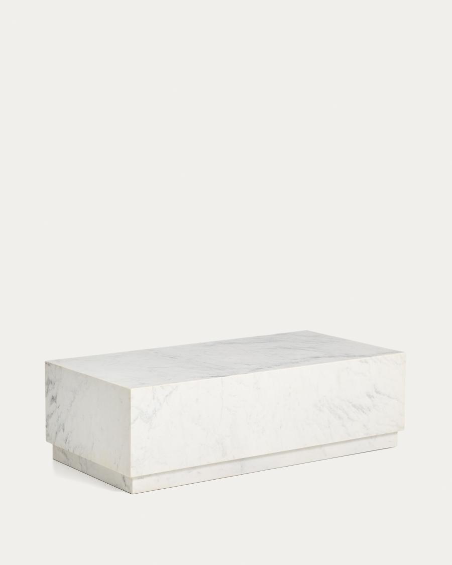 Sorein coffee table in white marble 100 x 50 cm