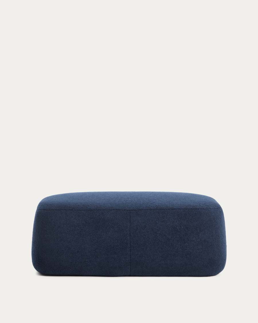 Martina navy blue bouclé footrest 123 x 85 cm FSC Mix Credit