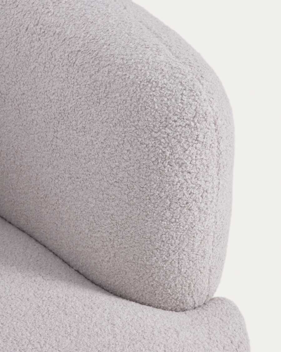 Martina grey bouclé armchair with cushion FSC Mix Credit