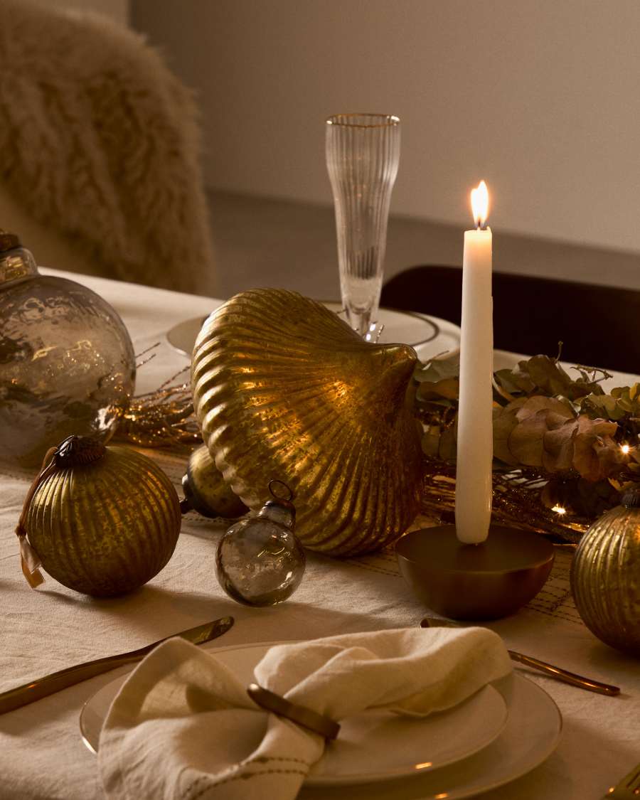 Raj hanging ornament made of gold recycled glass, 20 cm