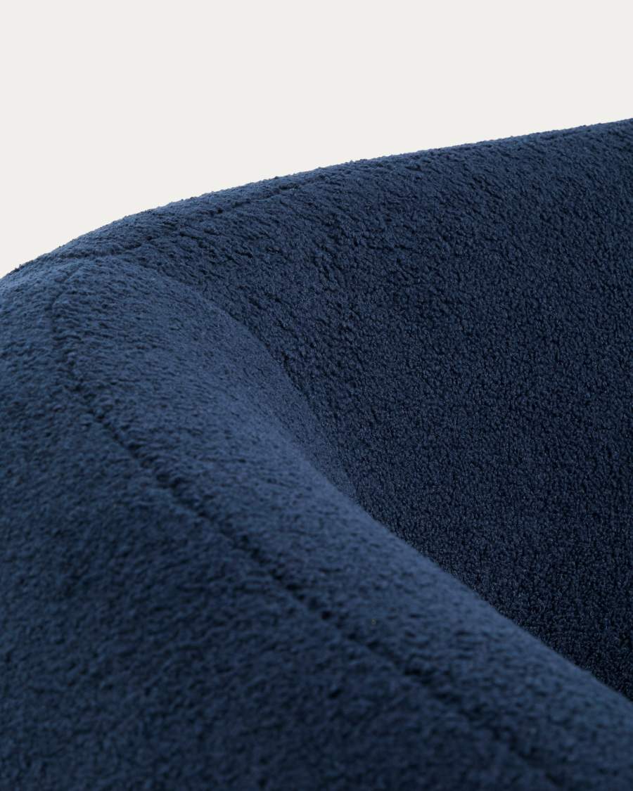 Martina navy blue bouclé 3-seater sofa 246 cm FSC Mix Credit