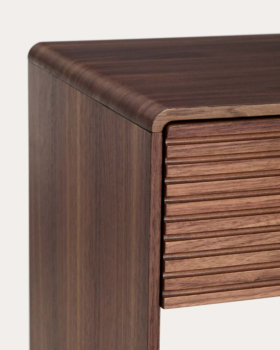 Norlen sideboard with drawer and shelf in walnut veneer FSC Mix Credit 60 x 81cm