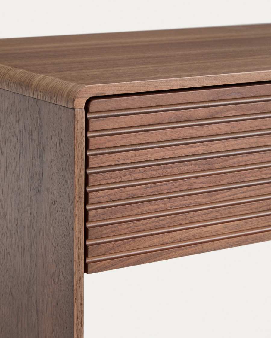 Norlen consoletafel met 2 laden en plank van walnootfineer FSC Mix Credit 120 x 81 cm