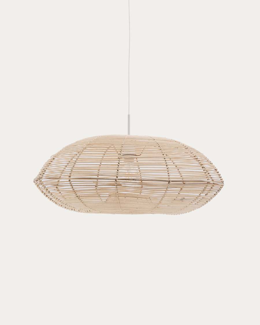 Flaro rattan ceiling lamp shade with light finish Ø70cm